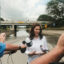 Michigan Governor Gretchen Whitmer speaks to the press on an inundated I-94 in Detroit after a weekend of heavy rains.