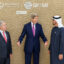 At COP28 in Dubai, (L-R) António Guterres, United Nations Secretary-General, John Kerry, Special Presidential Envoy for Climate for the United States of America and His Highness Mohamed bin Zayed Al Nahyan, President of the United Arab Emirates and Ruler of Abu Dhabi. Credit: Mahmoud Khaled/COP28 via Getty Images
